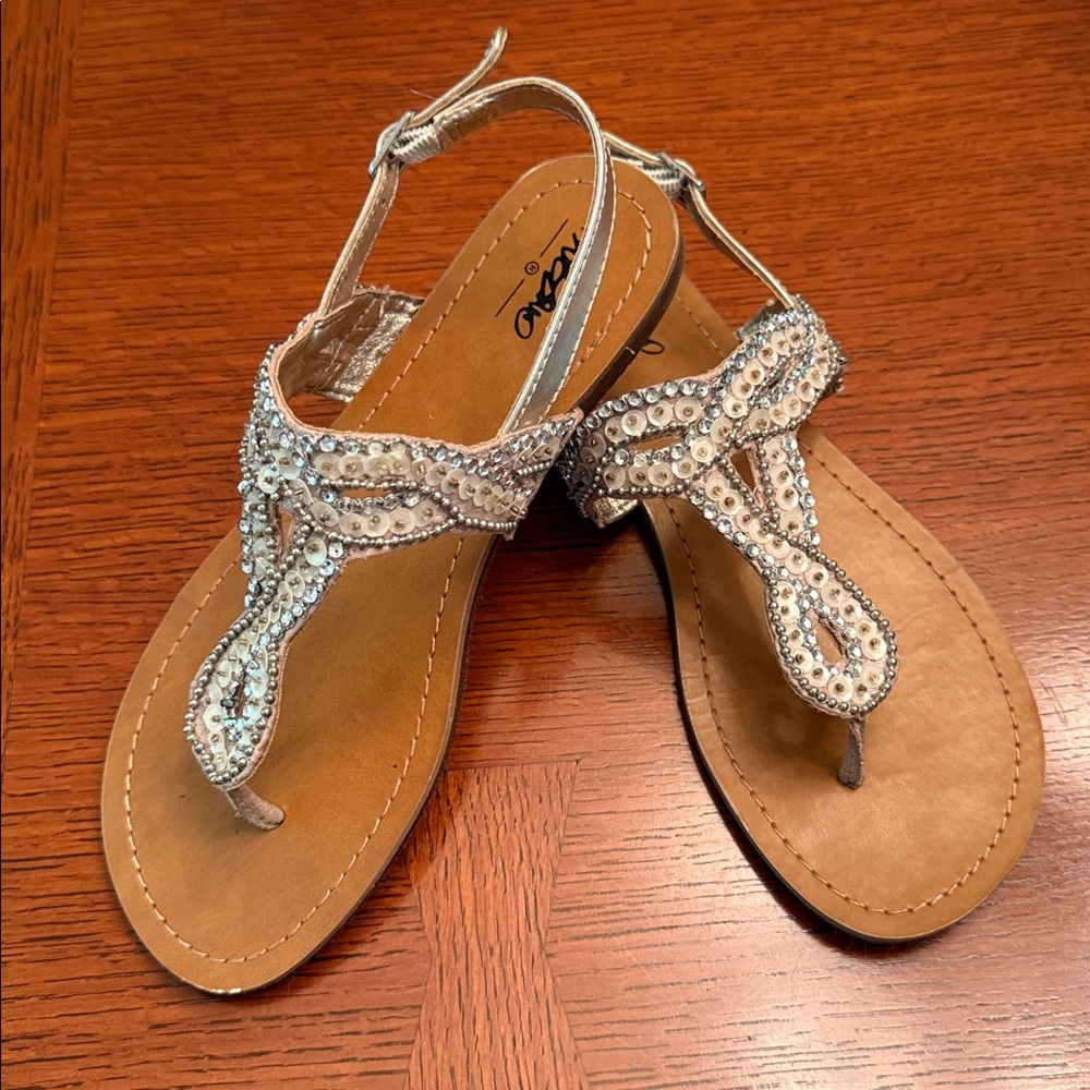 Mossimo Raegan Beaded T-Strap Sandals - Picture 3 of 12